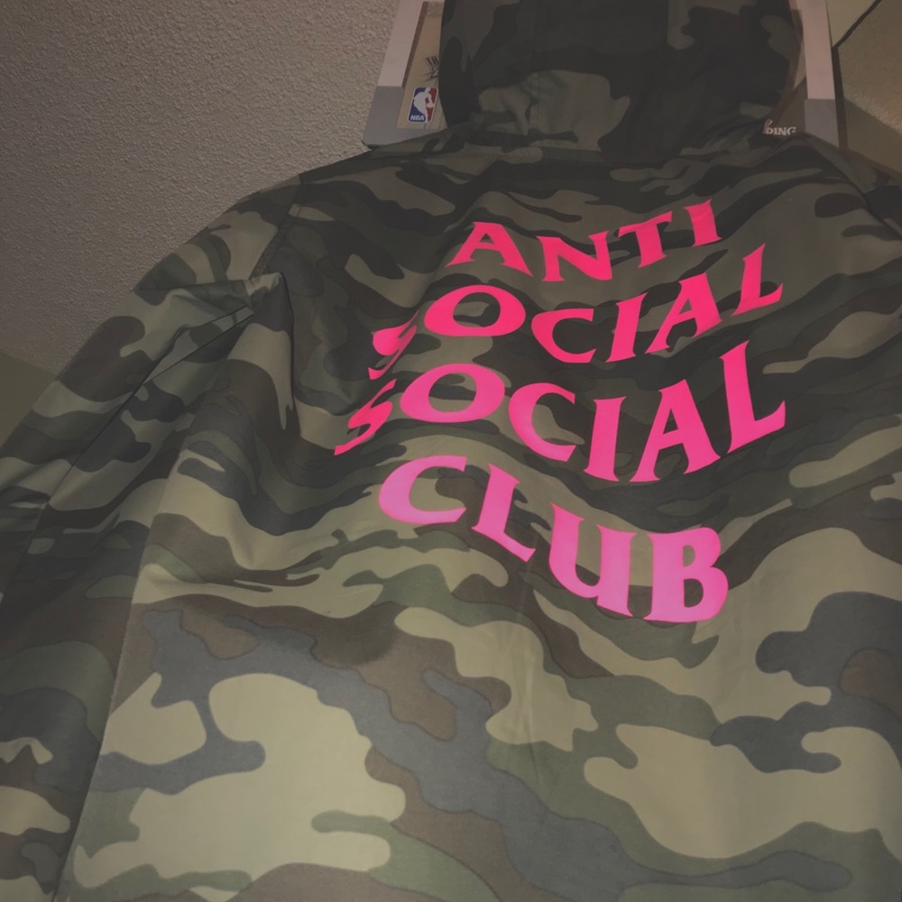 A Large Anti Social Club windbreaker jacket